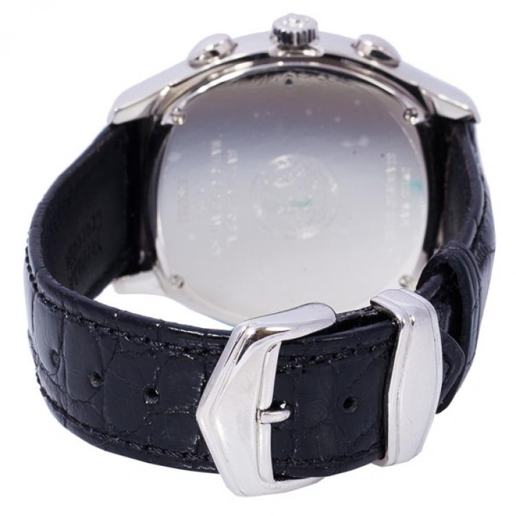 Pre Owned Versace Black Stainless Steel OLC99 Men's Wristwatch 40MM