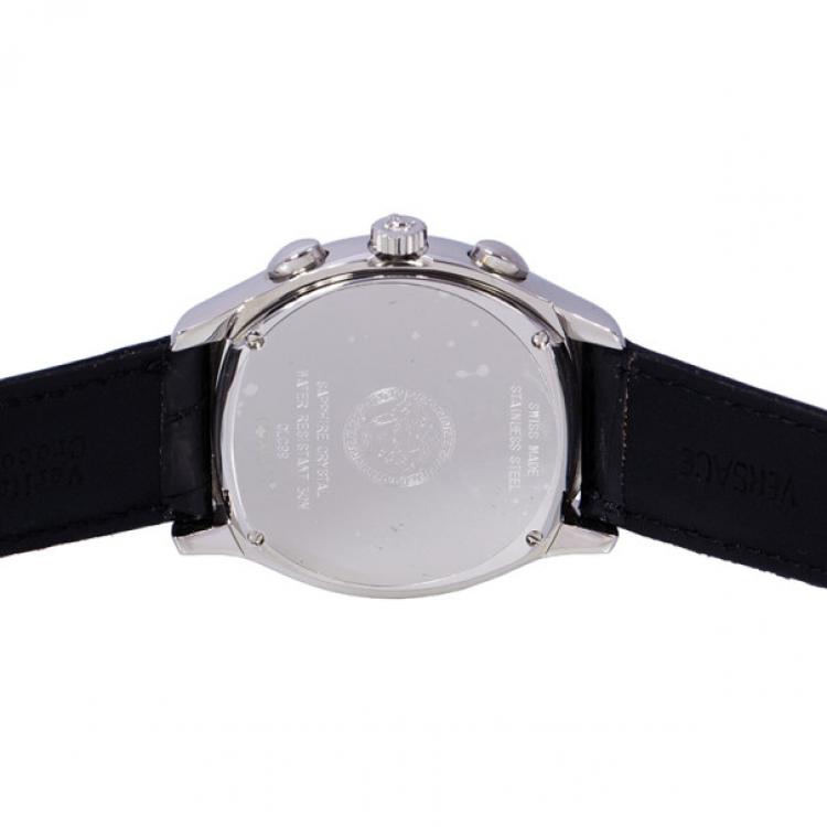 Pre Owned Versace Black Stainless Steel OLC99 Men's Wristwatch 40MM