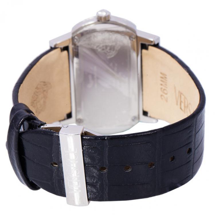 Pre Owned Versace Mother of Pearl Stainless Steel PS91990 Men's Wristwatch 40MM