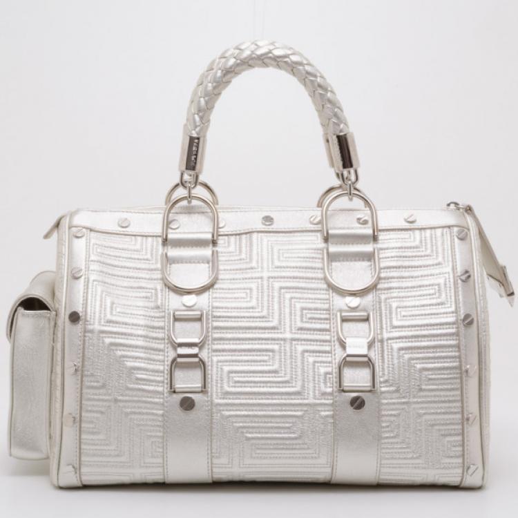 Pre Owned Versace Quilted Snap Out of It Satchel 