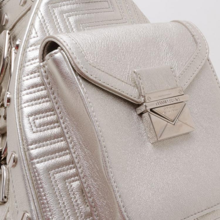 Pre Owned Versace Quilted Snap Out of It Satchel 
