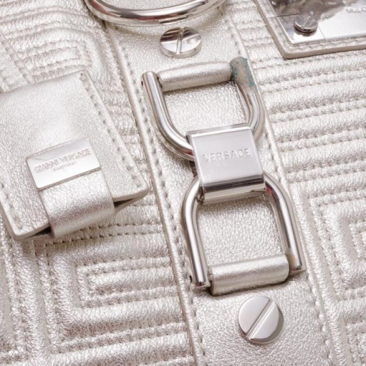 Pre Owned Versace Quilted Snap Out of It Satchel 