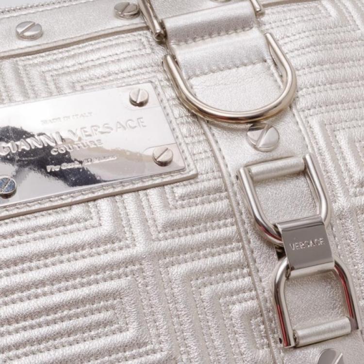 Pre Owned Versace Quilted Snap Out of It Satchel 