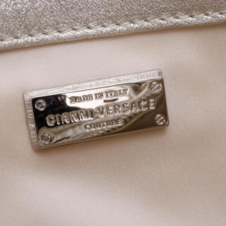 Pre Owned Versace Quilted Snap Out of It Satchel 