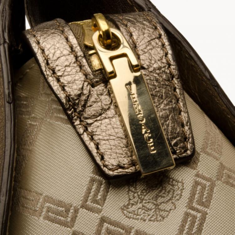 مملوكة مسبقًا Versace Silver White Monogram Satchel
