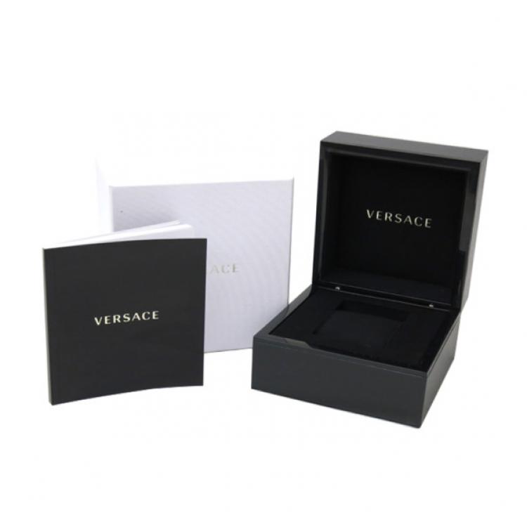 Pre Owned Versace Silver Stainless Steel Character Men's Wristwatch 42MM