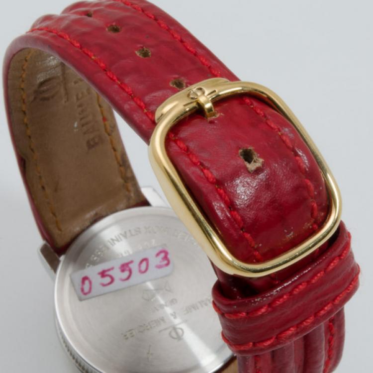 Pre Owned Baume & Mercier Two Toned Dial Chrono Unisex Wristwatch