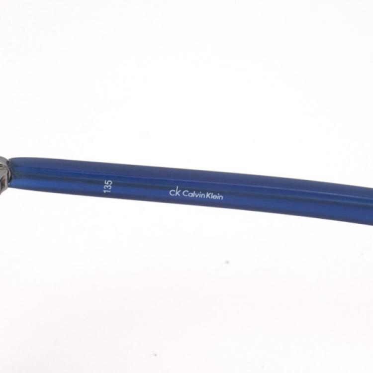 Pre Owned Calvin Klein Blue Unisex Sunglasses CK3147S-243