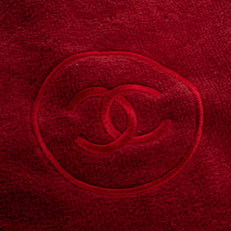 Pre Owned Chanel Beauté Cotton 3 Pc Hand Towel Set 