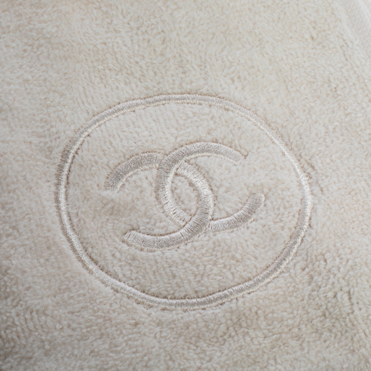 Pre Owned Chanel Beauté Cotton 3 Pc Hand Towel Set 