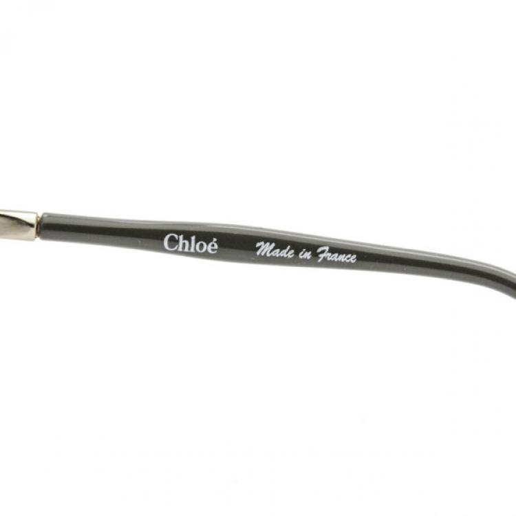 Pre Owned Chloe Grey Aviator Style Unisex Sunglasses