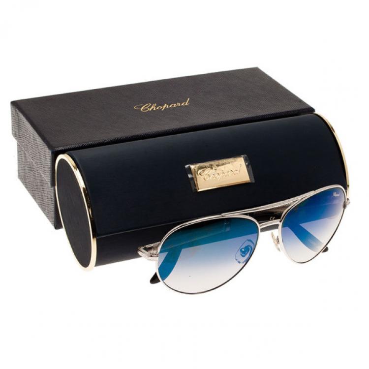 Pre Owned Chopard Silver SCH 763 Unisex Aviators