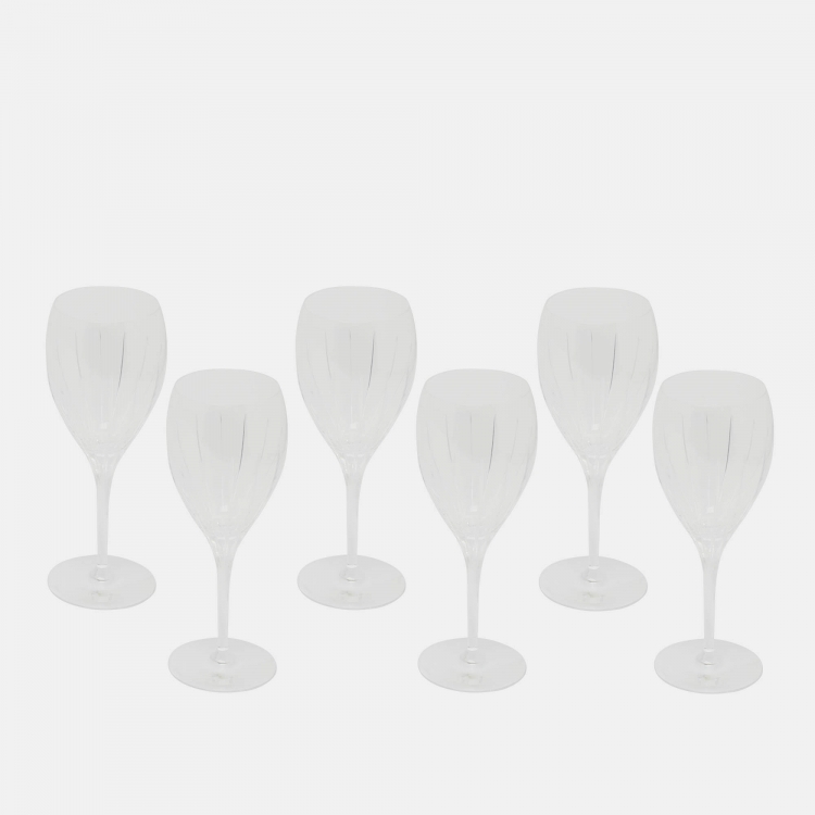 Christofle Iriana Wine Glasses Set Of 6 Christian Roth The Luxury Closet 6943