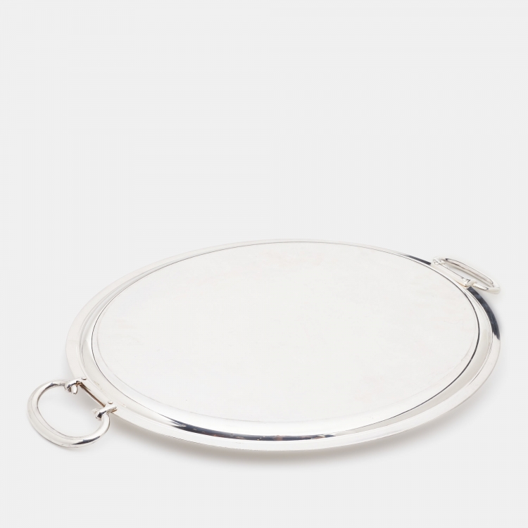 Pre Owned Christofle Silver Plated Oval Albi Tray