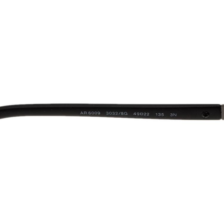 Pre Owned Giorgio Armani Black Phantos Round Sunglasses