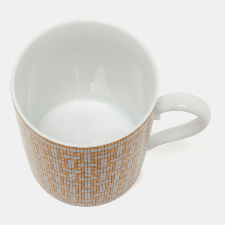 Pre Owned Hermès Gold Mosaique AU 24 Mug