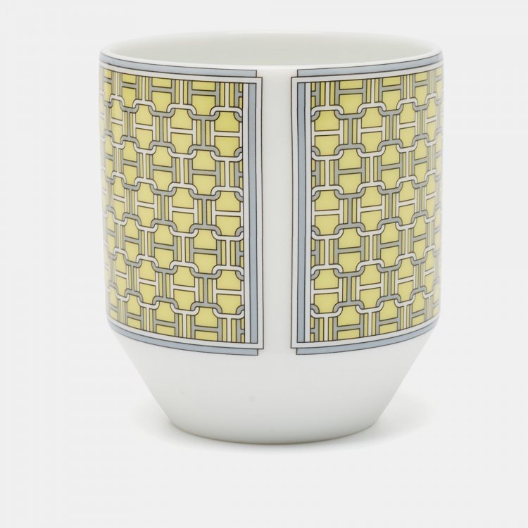 Pre Owned Hermès Porcelain Tie Set Tumbler Set of 4