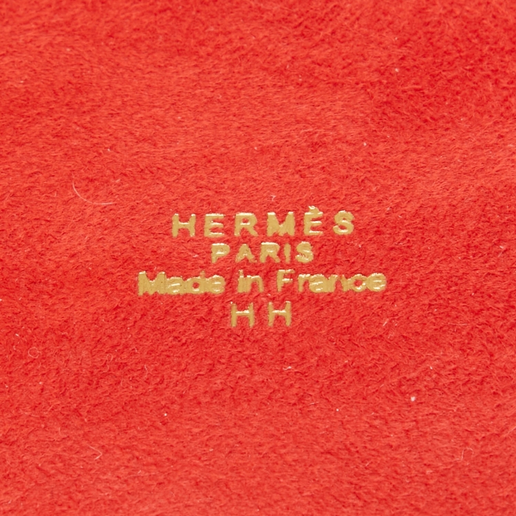Pre Owned Hermès Rouge Sellier Porcelain Change Tray