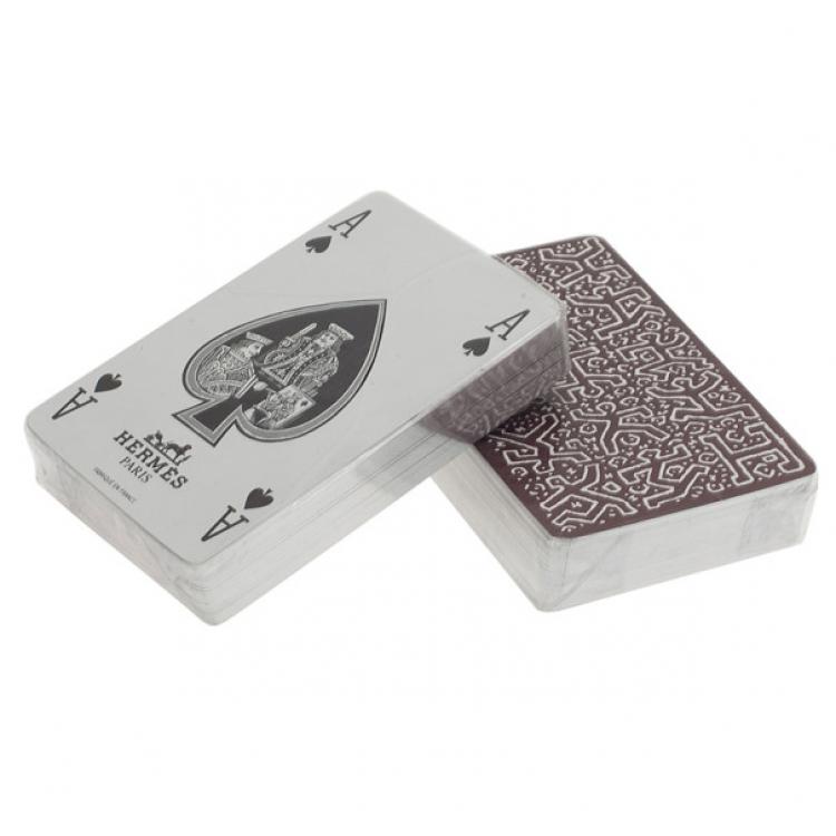 Pre Owned Hermes Mini 2 Deck Playing Cards
