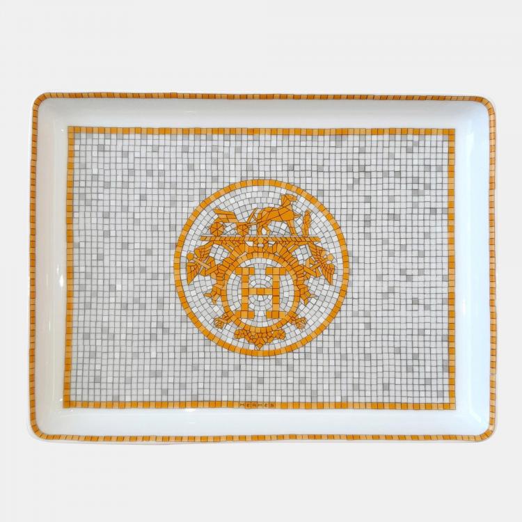 Pre Owned Hermes Porcelain Mosaique Plate