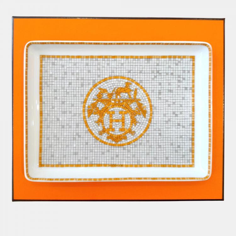 Pre Owned Hermes Porcelain Mosaique Plate