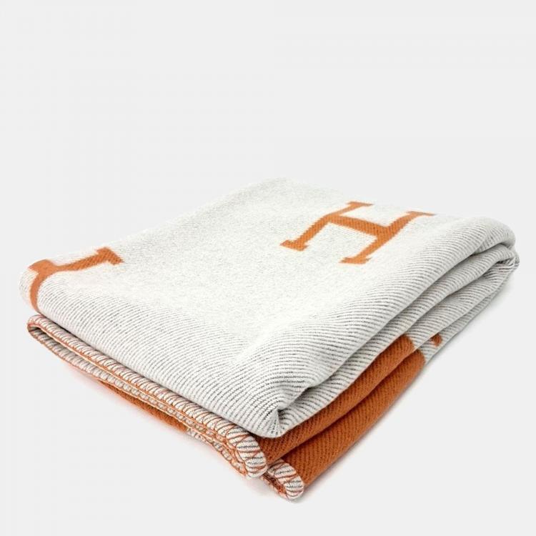 Hermes Orange/Beige Avalon Blanket Hermes | The Luxury Closet