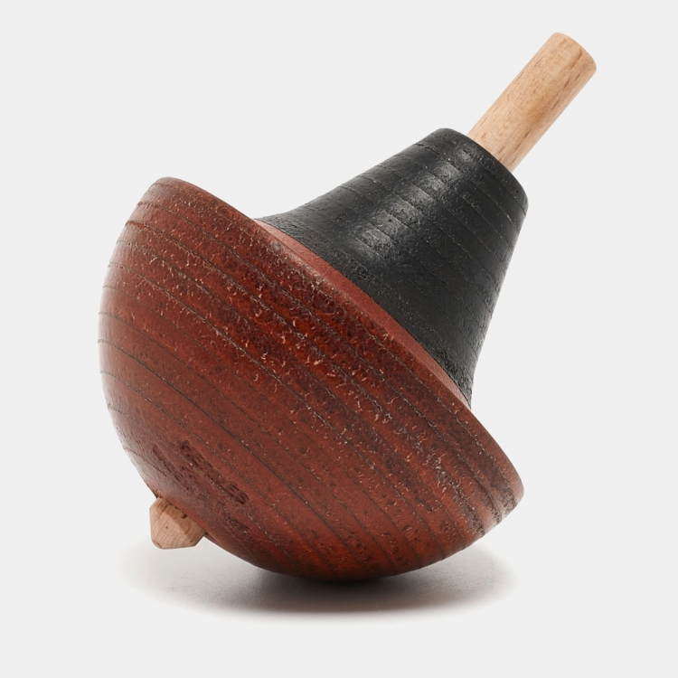 Pre Owned Hermes Brown/Black Oak Wood Spinning Top