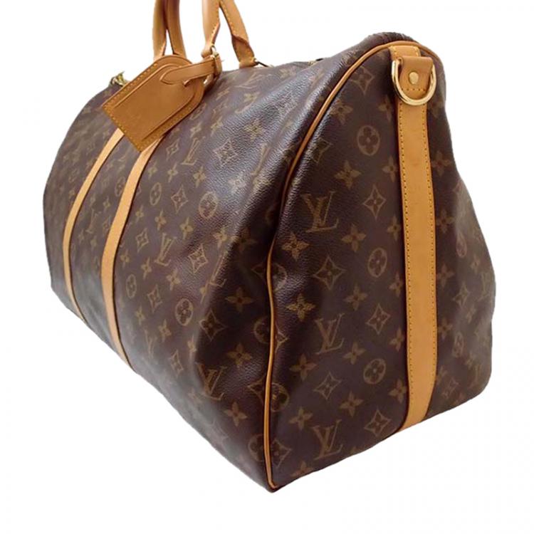 Pre Owned Louis Vuitton Monogram Canvas Keepall Bandouliere 55