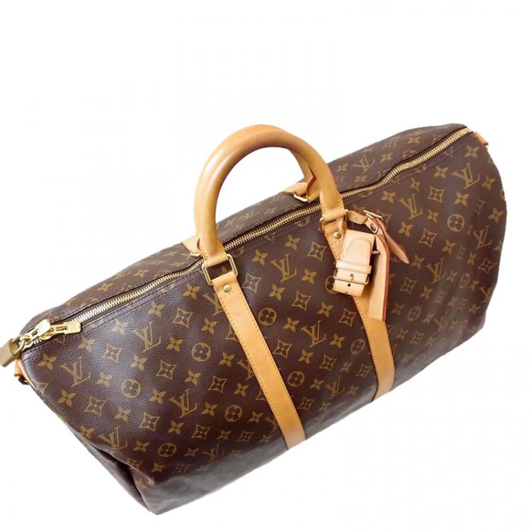 Pre Owned Louis Vuitton Monogram Canvas Keepall Bandouliere 55