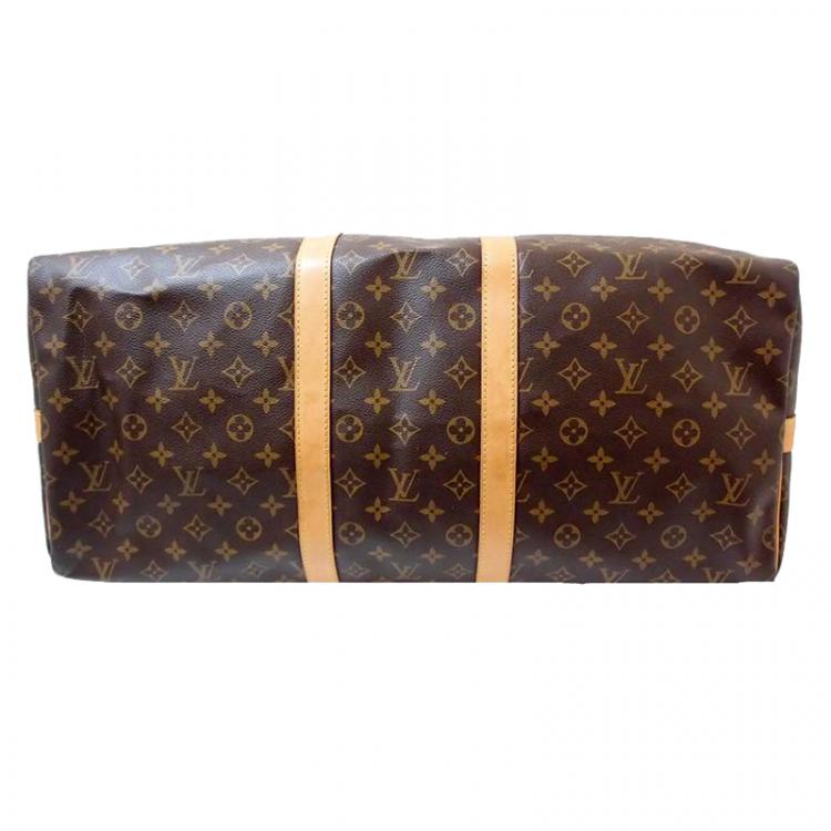 Pre Owned Louis Vuitton Monogram Canvas Keepall Bandouliere 55