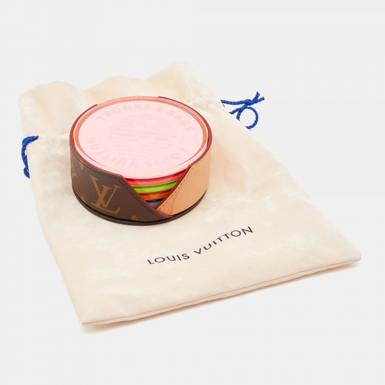 Pre Owned Louis Vuitton Multicolor Plexiglas Monogram Fluo Coasters Set