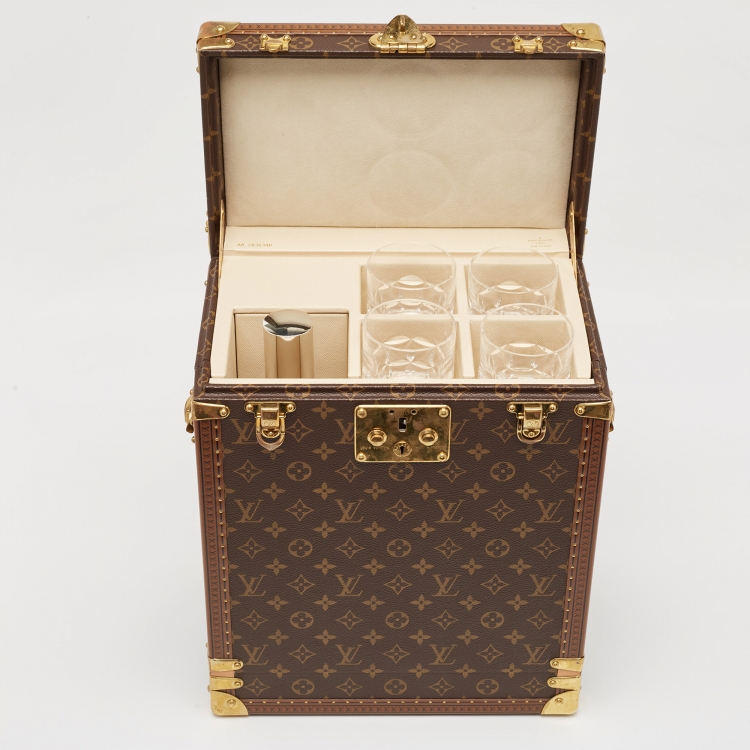 Pre Owned Louis Vuitton Monogram Canvas Cave Whisky PM Trunk