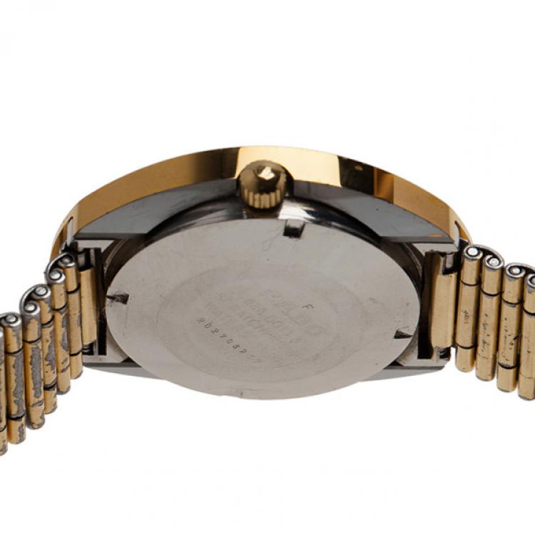 Pre Owned Rado Gold Stainless Steel DiaStar Unisex Wristwatch 35MM