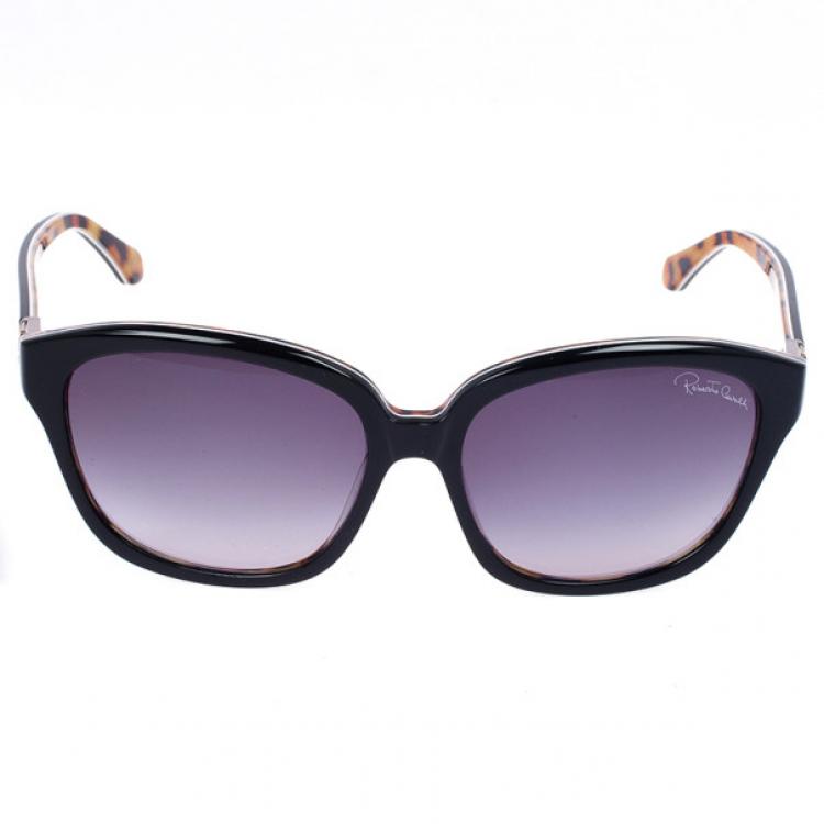 Pre Owned Roberto Cavalli Black &amp; Leopard Frame Baros Unisex Sunglasses