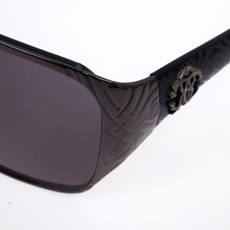 Pre Owned Roberto Cavalli Black Icario Shield Unisex Sunglasses
