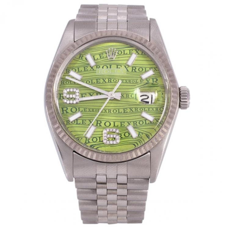 Pre Owned Rolex Stainless Steel  Oyster Perpetual DateJust Unisex Wristwatch 36 MM