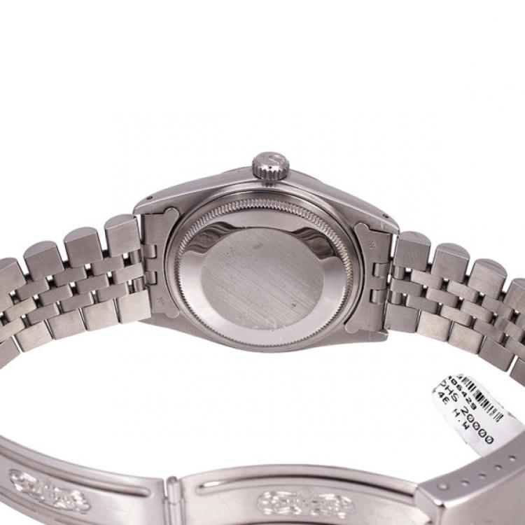 Pre Owned Rolex Stainless Steel  Oyster Perpetual DateJust Unisex Wristwatch 36 MM