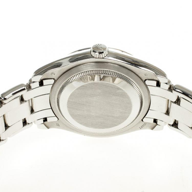 مملوكة مسبقًا Rolex Day Date Platinum Meteorite Diamond Unisex Wristwatch 39 MM Serial No: K592406