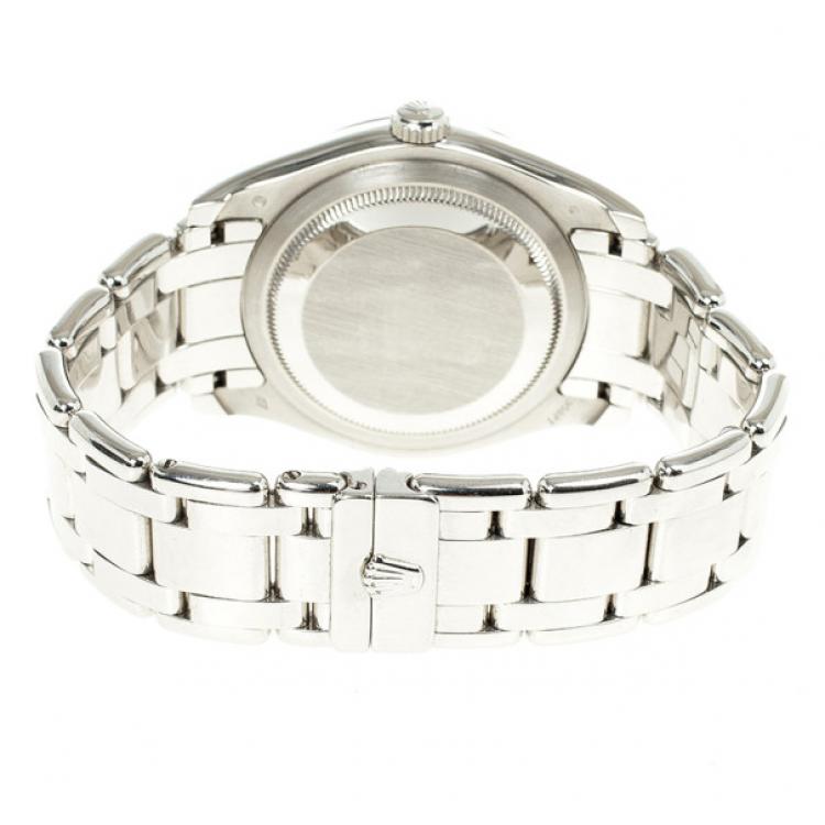 مملوكة مسبقًا Rolex Day Date Platinum Meteorite Diamond Unisex Wristwatch 39 MM Serial No: K592406