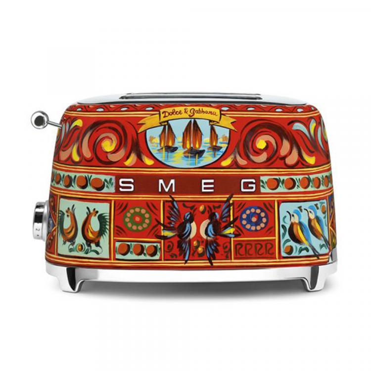 Pre Owned Smeg x Dolce & Gabbana 2 Slice Toaster, Multicolour (Available for UAE Customers Only)
