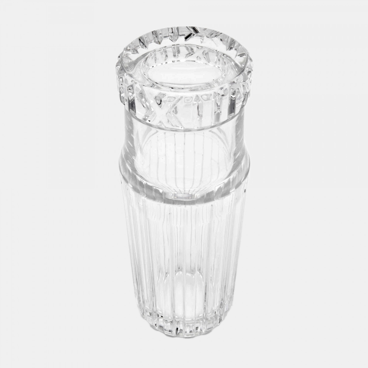 Pre Owned Tiffany & co. Atlas Bedside Crystal Carafe Decanter 2 Piece Set