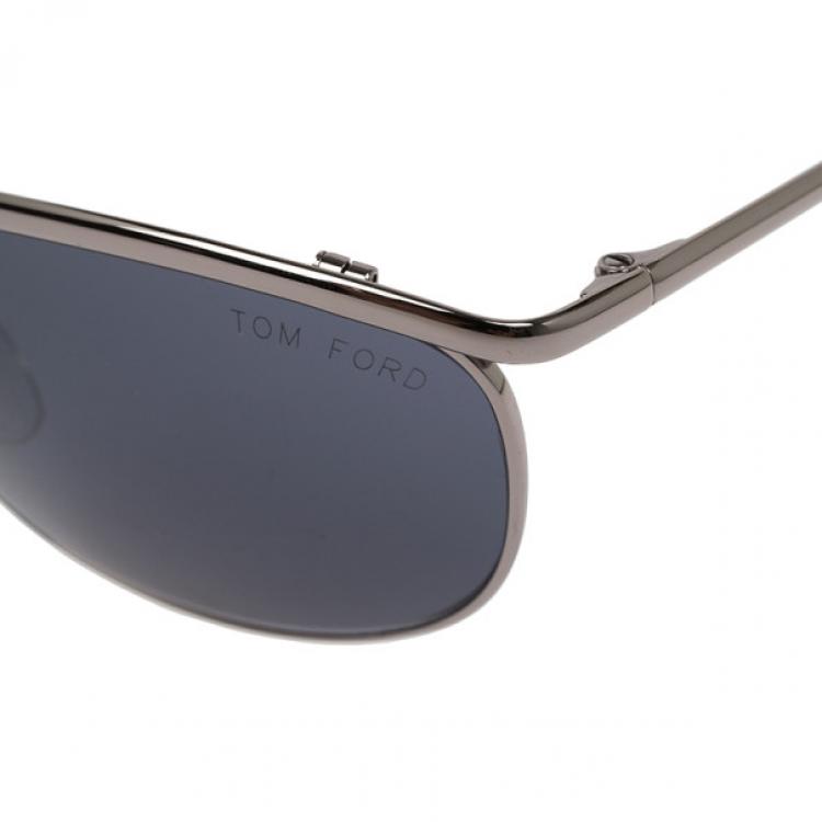 Pre Owned Tom Ford Silver Tate Unisex Aviators