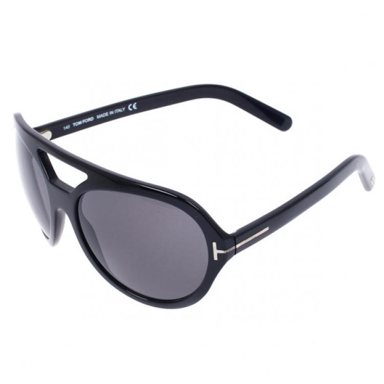 Pre Owned Tom Ford Black Henri Round Unisex Sunglasses