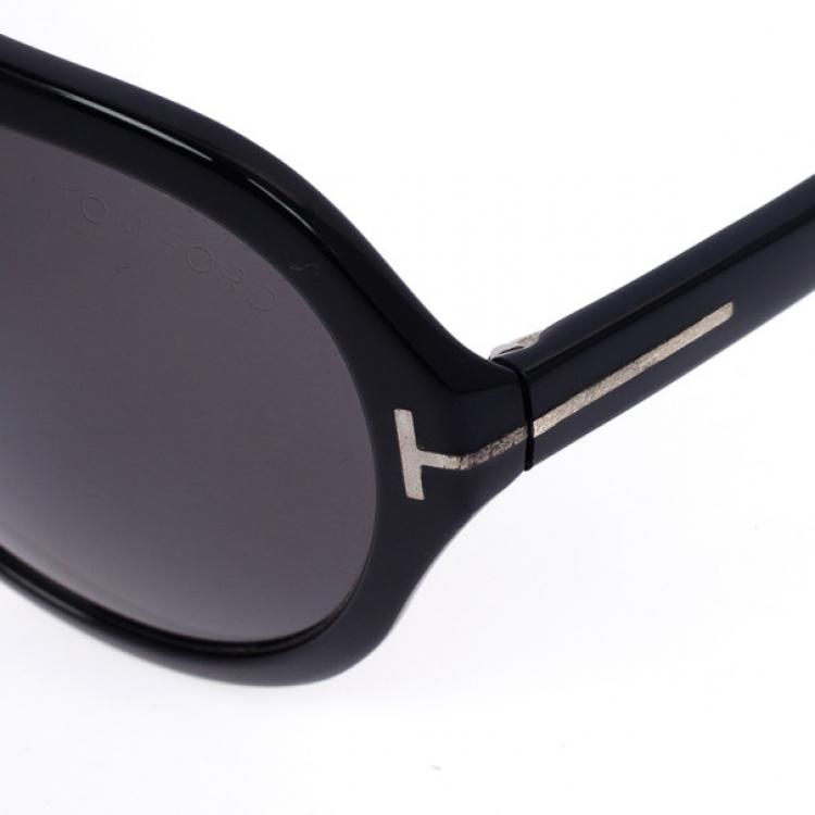Pre Owned Tom Ford Black Henri Round Unisex Sunglasses