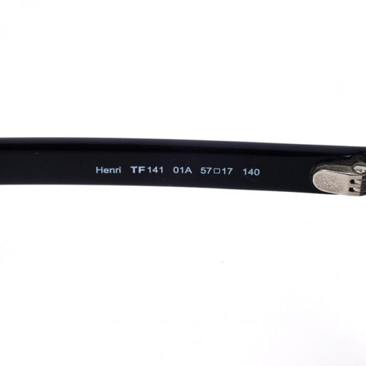 Pre Owned Tom Ford Black Henri Round Unisex Sunglasses