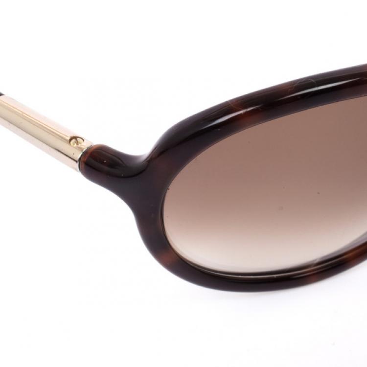 Pre Owned Tom Ford Havana Tortoise Fonda Unisex Aviators