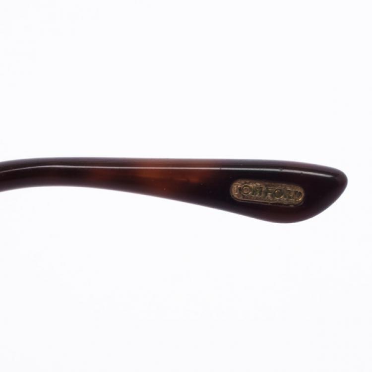 Pre Owned Tom Ford Havana Tortoise Fonda Unisex Aviators