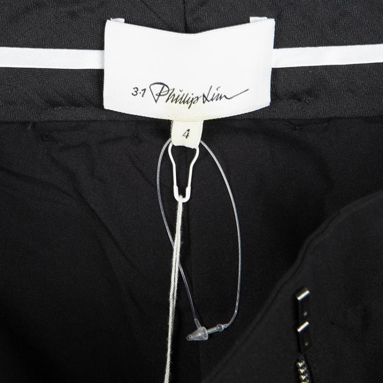 Pre Owned 3.1 Phillip Lim Black Cropped Flared Trousers S