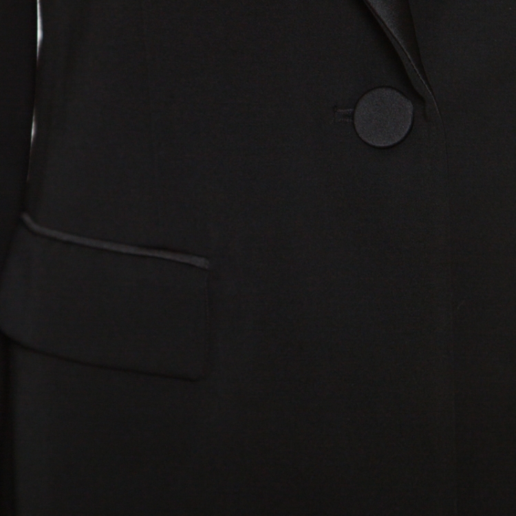 مملوكة مسبقًا 3.1 Phillip Lim Black Wool Satin Trim Classic Tuxedo Blazer M