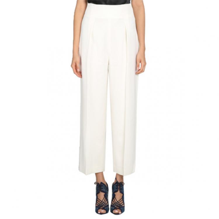 Pre Owned 3.1 Phillip Lim Ivory Wide-Leg Trousers M